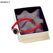 NAWEILY Exquisite Red Rope Digital Bracelets For Women 2018 New Fashion Simple Bangles Jewelry Gift NWS242 2024 - buy cheap