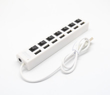 7 Port USB 2.0 Hub with High Speed Adapter Sharing  with on/off Switch or EU / US hub Adapter for MacBook PC Notebook Laptop 2024 - buy cheap