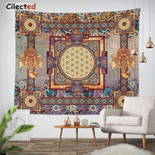 Cilected India Mandala Tapestry Gobelin Hanging Wall Floral Tapestry Fabric Polyester/Cotton Hippie Boho Bedspread Table Cloths 2024 - buy cheap