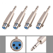 3-Pin XLR Female to 1/4 6.35mm Stereo Male Plug TRS Audio Cable Cord Mic Adapter 2024 - buy cheap