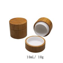 Pote de creme de bambu 10g para maquiagem, embalagem cosmética, recipiente recarregável 2024 - compre barato