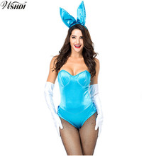 Hot Bunny Girl Costumes Women Cosplay Sexy Halloween Adult Rabbit Girl Bodysuit Clubwear Party Wear 2024 - buy cheap