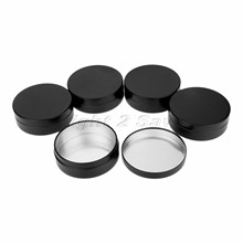 5pcs/lot Aluminum Jars 100ml Black Cosmetic Pots Empty Metal Containers Tins 80*28mm Cream Bottle Refillable Portable Travel 2024 - buy cheap