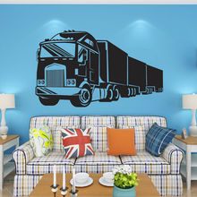 Pegatina de pared de transporte de camión y camión extraíble, decoración para dormitorio, arte, Mural, decoración para sala de estar, A-111 de papel de pared 2024 - compra barato