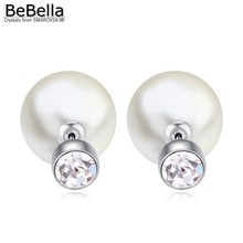 Bebella-brincos de pérola clássico, 5 cores, design para mulher, feito com cristais de swarovski, presente feminino 2024 - compre barato