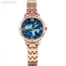 Taylor Cole Ladies Watches Rose Golden Clock Luxury Watches Steel Band Wristwatches Women Quartz Watches Montre Femme Saat/TC126 2024 - buy cheap
