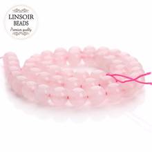 LINSOIR Natural Stone Rose Quartzs Beads 4mm 6mm 8mm 10mm 12mm Round Loose Spacer Beads For Diy Jewelry Making 40cm/strand 2024 - buy cheap