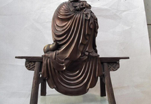 Song voge-GEMA S0888 17, budismo chino, cobre, bronce, Arhat, taburete para sentarse, estatua de Damo Bodhidharma Dharma 2024 - compra barato