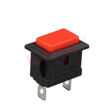 Frete grátis 10 pcs ac 250v/6a 125v/10a 2 pinos spst botão vermelho botão momentâneo interruptor rocker 1no embutido 2024 - compre barato