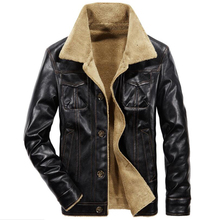 Winter Fur Leather Jacket Men Casual Plus Fleece Suede Jackets Mens Windproof Outerwear Thick Warm Jaket Man Moto Leather Coats 2024 - buy cheap