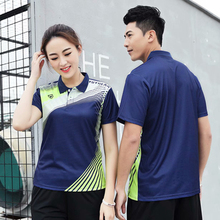 2019 Running Sport Summer Outdoor Quick Dry Gray Breathable Badminton Shirt Women Men Table Tennis Team Game Polo T-Shirts 2024 - buy cheap