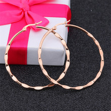 New Rose Gold High Quality Round Stud Earrings For Women Men Stainless Steel Exaggerated Stud Earrings Fashion Jewelry 2024 - buy cheap