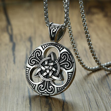 Fashion Retro Ireland Hollow Concentric Knot Pendant Necklace Men Sweater Chain Necklaces for Women Jewelry Charm Gift 2024 - buy cheap