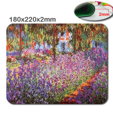 Tapete de mouse retangular para jogos, arte impressão, jardim de monet, arte, 220*180mm * 2mm /290*2, acessório de escritório elegante e durável 2024 - compre barato