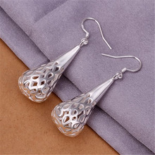 silver color earrings Charms charm lovely gift women lady drop hollow nice cute hot selling fashion jewelry E337 2024 - buy cheap