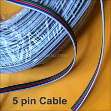 50m/lot 5P cable 22AWG 5 PIN Extension Cord for RGBW 5pins SMD LED Dream Color strip Connector 2024 - buy cheap