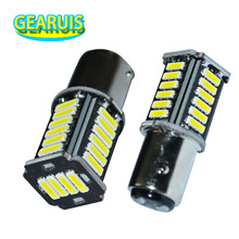 100pcs High lumen P21/5W 1157 BAY15D 28 SMD 7020 LED 280MA 28SMD Car Styling Bulbs Auto Tail Brake Light White 6000K 12V 2024 - buy cheap