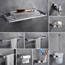 Bathroom Accessories Set Brass 3-Piece Bath Hardware Towel Bar Accessory Set, Polished Chrome Toothbrush Holder Metal Towel Ring 2024 - buy cheap