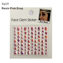 RG09-adhesivo de resina rosa brillante para la cara, pegatina de joyas, decoración de maquillaje, como regalo para vestir, fiesta de disfraces 2024 - compra barato