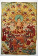 Thangka-seda tibetana de Maitreya Buda forjado, seda tibetana 2024 - compra barato