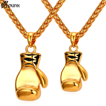 Power Boxing-collares con puño y colgantes para hombre y mujer, joyería masculina de acero inoxidable Rock, color dorado, P2213G 2024 - compra barato