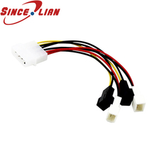 10pcs D Port To 3pin Adapter Wire Large 4P Fan 3 Pin 12V 5V Radiator Extension Cable Fan Connect cable 2024 - buy cheap