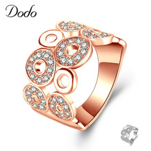 Unique Design Hollow Circles Ring Rose Gold Color Silver Ring for Women Trendy Party Wedding Band Jewelry Anillos Bijoux dm091 2024 - buy cheap