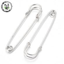 10pcs/lot Iron Kilt Pins Metal Jewelry Findings Platinum Color, 70mm long, 18mm wide, 6mm thick, hole: about 6mm 2024 - buy cheap