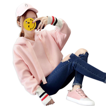 New Harajuku women's hoodies loose embroidered letters casual women's sweatshirts Russian Europe explosion hot pullover top 2024 - buy cheap