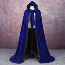 Women's Winter Wedding Bridal Cape Coat Outwear Jacket Cloak Cloak with Hood Costume Crushed Velvet Cloak 2024 - buy cheap