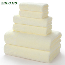 Conjunto de toalhas de banho de algodão paquistão, 3 pçs, luxo, para hotel, absorvente, secagem rápida, para praia, rosto, toalha de mão, banheiro 2024 - compre barato