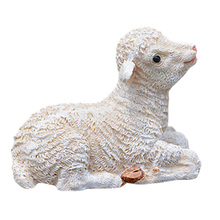 Resin Realistic Sheep Figure Statue Miniature Simulated Sheep Garden Home Decoration 2024 - buy cheap