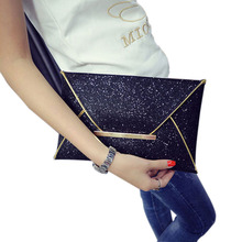 Simple Fashion Women Envelope Clutch Bag Solid Color Leather Glitter Purse Party Delicate Handbag Ladies Wedding Bags KA-BEST 2024 - buy cheap