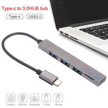 4 in 1 USB 3.1 Type-C Hub To USB 3.0 Magnesium Alloy Hub with TF Reader Slot 3 Port for MacBook Pro/Air 2018 2024 - buy cheap
