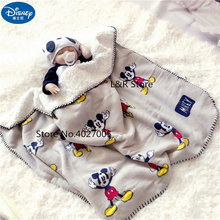 Disney Cartoon Mickey Mouse Four Seasons Thicken Super Soft Fleece kids Cloud Blanket Children Boy Girl Throw Blanket Mat Gift 2024 - buy cheap