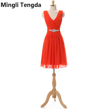 Mingli Tengda 2017 New Beaded Homecoming Dresses Red Short Homecoming Dress Beautiful Dresses for Teens Custom Made ChiffonDress 2024 - buy cheap