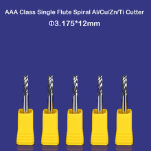 10pcs/ Lot AA Grade Single Flute Blade Aluminium Cu Cutting CNC Router Bits 1/8 inch 3.175 X 12mm 2024 - buy cheap