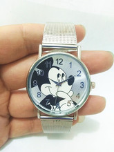 Женские повседневные кварцевые часы с Микки-Маусом, сетчатые часы из нержавеющей стали, модель 2019 2024 - купить недорого