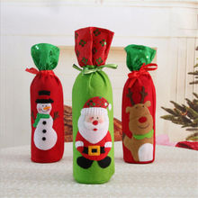 Creative Christmas Wine Bottle Decor Set Santa Claus Snowman Deer Bottle Cover Clothes Kitchen Decoration For New Year Party 2024 - buy cheap