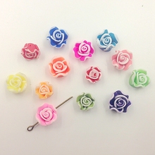 10-12MM 100Pcs White Side Flower Colors Mandmade Clay Bead Loose Beads Jewelry Findings 2024 - buy cheap