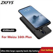 ZKFYS-funda de cargador de batería para Meizu 16th Plus, cubierta de batería de carga externa, con Clip trasero ultrafino de 6500mAh 2024 - compra barato