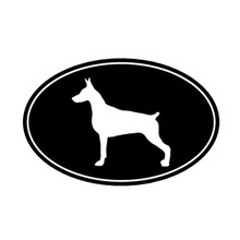 12.7*8.3CM Doberman Pinscher Dog Vinyl Decal Fashion Car Stickers Car Styling Motorcycle Decoration Black/Silver S1-1470 2024 - buy cheap