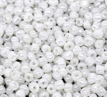 6/0 contas de semente de vidro pérola branca redonda cerca de 4mm( 1/8 ") diâmetro, furo: aproximadamente 1mm, 60 gramas 2024 - compre barato