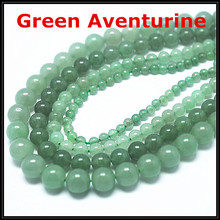 wholesale nature green aventurine stone beads spacer beads charms jewelry beads accessories size 4mm 6mm 8mm 10mm 12mm 2024 - buy cheap