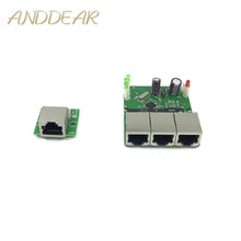 Mini hub de rede ethernet de 3 portas, direto da fábrica, oem, 10/100mbps, placa interruptora de duas camadas, pcb 3, rj45, 5v, 12v 2024 - compre barato