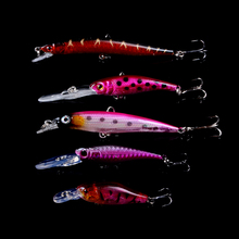 Señuelo de pesca con anzuelos afilados, cebo duro Minnow Wobblers, aparejos de pesca, Isca Artificial, Crankbait Swimbait, 5 uds. 2024 - compra barato