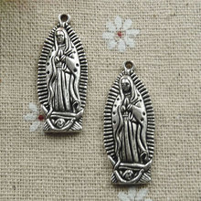 66 piezas amuletos de Jesús de plata tibetana 35x14mm #018 2024 - compra barato