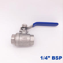 GOGO High quality Type 2PC Ball valve Stainless steel DN6 Female thread 1/4 inch BSP 201 SS316 SS304 Small 2 way Ball Valve 2024 - buy cheap