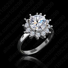 Nice Good Quality Flower Sun Cubic Zirconia 925 Sterling Silver Jewelry CZ Stone Rings US Size6-9 Fast Shipping 2024 - buy cheap