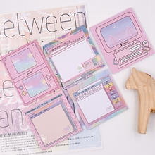 Bloc de notas Kawaii coreano rosa para chica, papel de bloc de notas, marcapáginas, regalo, escuela, oficina, suministros, papelería creativa, 50 hojas 2024 - compra barato